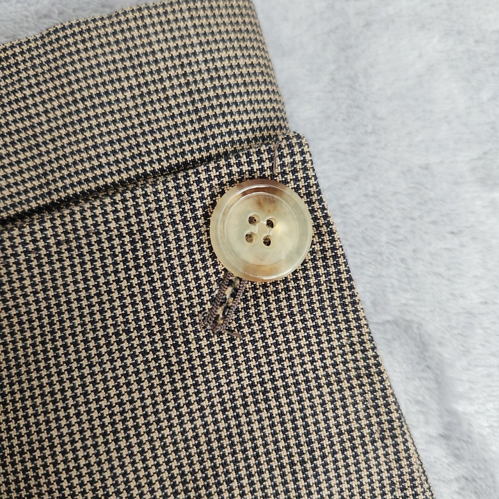 New Burberry London England Beige Wool Mohair Houndstooth Trousers IT 46 US 46 - Picture 9 of 15